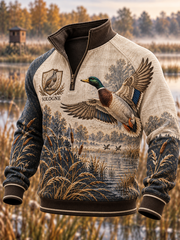 Sweat à capuche zippé pour la saison de chasse, modèle homme