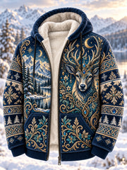 Veste en flanelle à motifs animaux pour homme, collection automne-hiver nordique