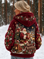 Veste de Noël en flanelle pour femme