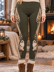 Retro Gradient Nordic-Style chat pour animaux de compagnie et Leggings floraux