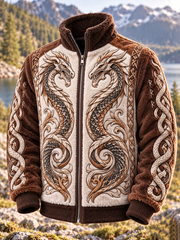 Veste en flanelle à motif viking pour homme