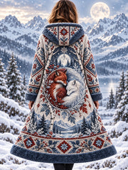 Veste en flanelle à motifs animaux pour femmes, collection automne-hiver nordique