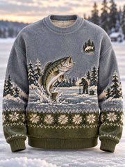 Modèle de pêche Vintage Sweatshirt imprimé pour hommes