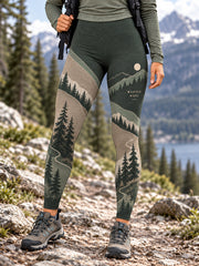 Leggings de randonnée pour femmes, motif sentier en pleine nature, pour les amoureuses de la nature