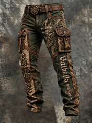 Pantalon imprimé viking pour homme