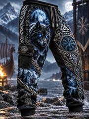 Pantalon de survêtement décontracté pour homme, motif viking