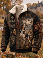 Chemise en peluche à col montant, culture de la saison de chasse pour hommes
