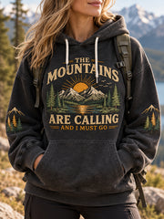 Women's The Mountains Are Calling And I Must Go Hike Lovers Sweat à capuche décontracté