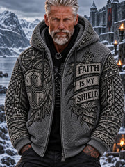Manteau en flanelle de la foi viking pour homme