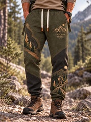 Pantalon décontracté pour hommes, motif sentiers sauvages, pour les amoureux de la randonnée