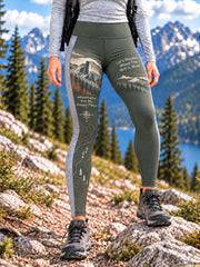 Leggings de randonnée pour femmes, motif sentier en pleine nature, pour les amoureuses de la nature