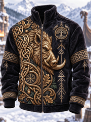 Veste en flanelle à motif viking pour homme