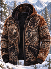 Veste polaire composite à motif viking pour homme