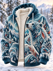 Veste en flanelle à motifs animaux pour homme, collection automne-hiver nordique