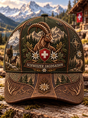 Casquette commémorative à imprimé graphique pour la saison de chasse masculine