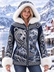 Veste à capuche viking pour femme