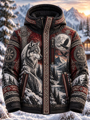 Veste hardshell nordique pour homme, motifs animaux, automne-hiver