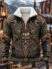 Sweat-shirt à imprimé viking pour homme