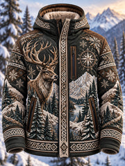 Hommes Nordique Automne Et Hiver Animaux Hardshell Jacket