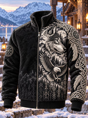 Veste en flanelle à motif viking pour homme